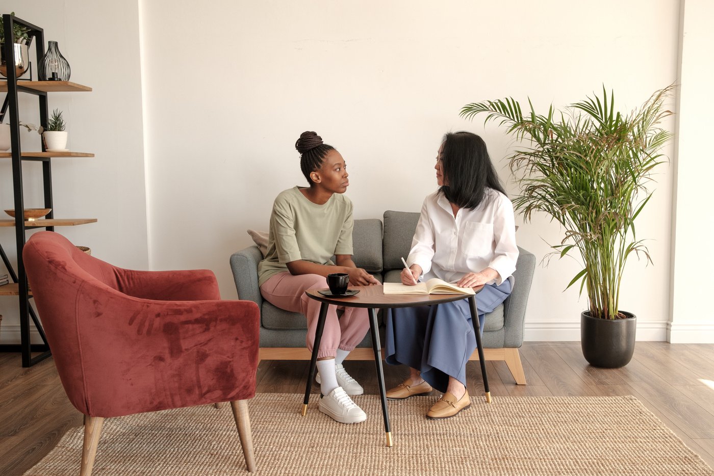 Young Woman on a Session with Her Therapist